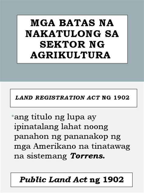 Batas NG Agrikultura .